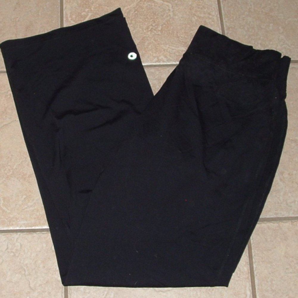 DENVER HAYES STRETCH EXTENSIBLE Mens Large Black Athletic Pants Built In Shorts